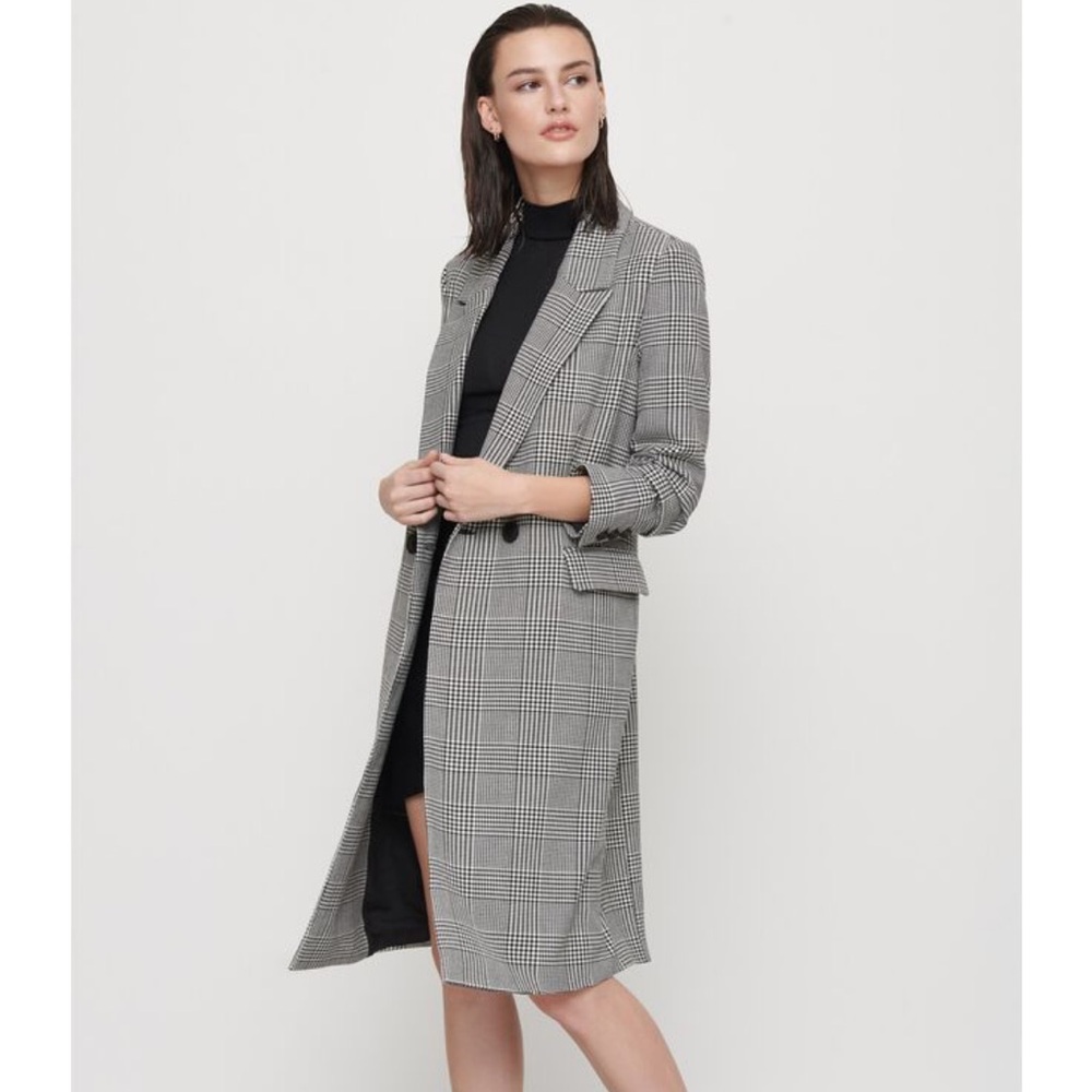 Dynamite long plaid coat - Picture 2 of 9